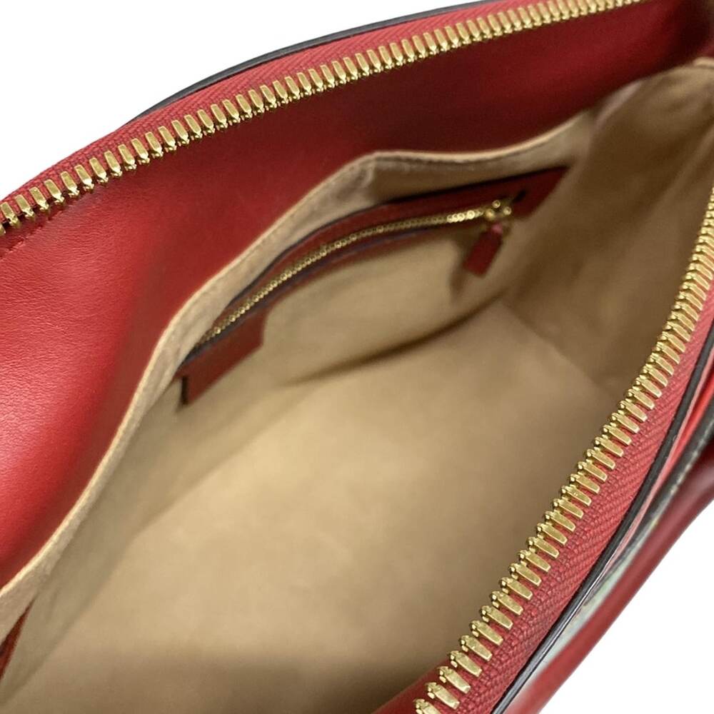 Gucci GG Blooms Handbag 409534 Beige Red Multi PVC Leather - Picture 7 of 15